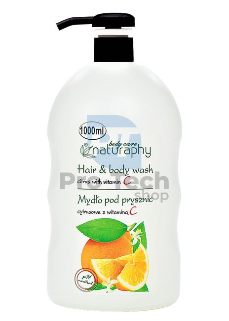 Gel de duș și șampon 2în1 cu lămâie și vitamina C Naturaphy 1000ml 30290