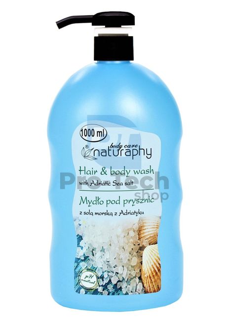 Gel de duș și șampon 2 în 1 sare de mare Naturaphy 1000ml 30078