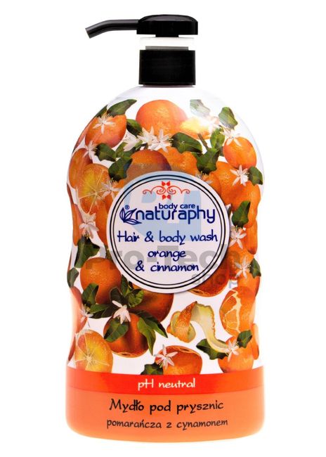 Gel de duș și șampon 2în1 portocală și scorțișoară Naturaphy 1000ml 30035