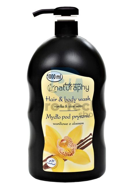 Gel de duș și șampon 2în1 vanilie cu extract de aloe vera Naturaphy 1000ml 30039