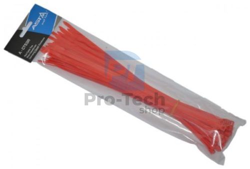 Coliere rapide din plastic 5x250mm roșu 50 bucăți A-CT52R 12338