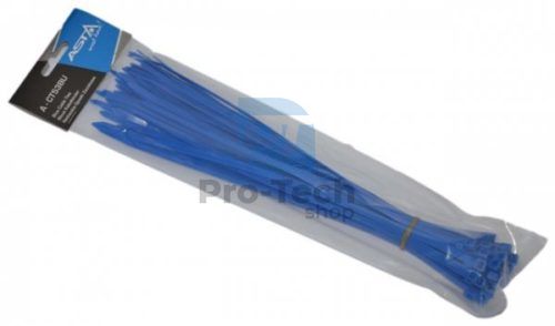 Coliere rapide din plastic 5x300mm albastru 50 bucăți A-CT53BU 12342