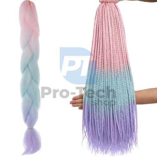 Împletituri de păr sintetic ombre roz/albastru/violet W10341 75311