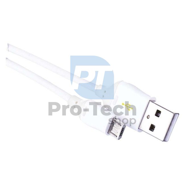 Cablu USB 2.0 A/M - micro B/M 1m alb, Quick Charge 70359