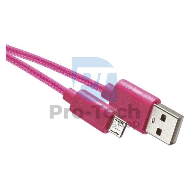 Cablu USB 2.0 A/M - micro B/M 1m roz 71559
