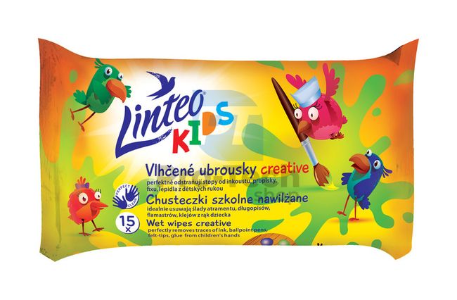 Șervețele umede pentru școală Linteo Kids 15 bucăți 30433