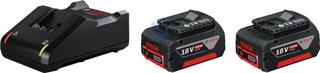 Set de bază Bosch 2 x acumulator GBA 18V 4,0Ah + încărcător GAL 18V-40 15260