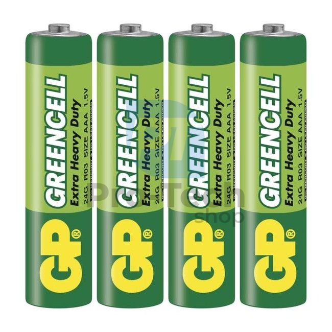 Baterie de clorură de zinc GP Greencell R03 (AAA), 4 bucăți 71064