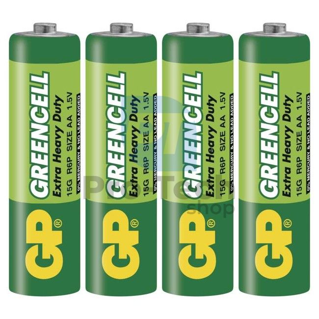 Baterie de clorură de zinc GP Greencell R6 (AA), 4 buc 71052